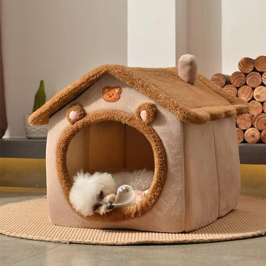 Foldable Pet House for Extra Small Dogs and Small and Medium Cats