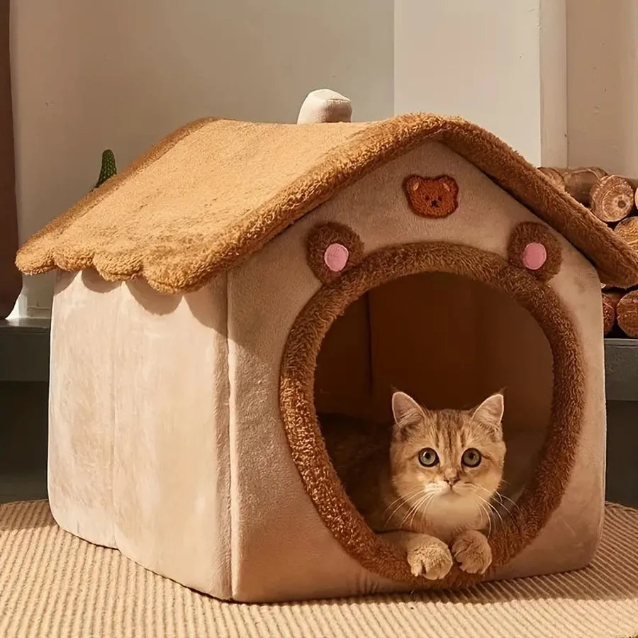 Foldable Pet House for Extra Small Dogs and Small and Medium Cats